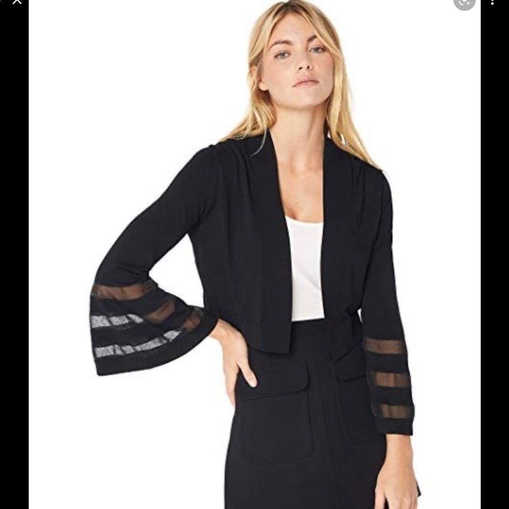 NWT Calvin Klein Bell Sleeve Shrug Open Cardigan Sz M